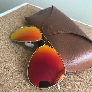 Ray-Ban Aviator Flash Lenses (orange) Sunglasses